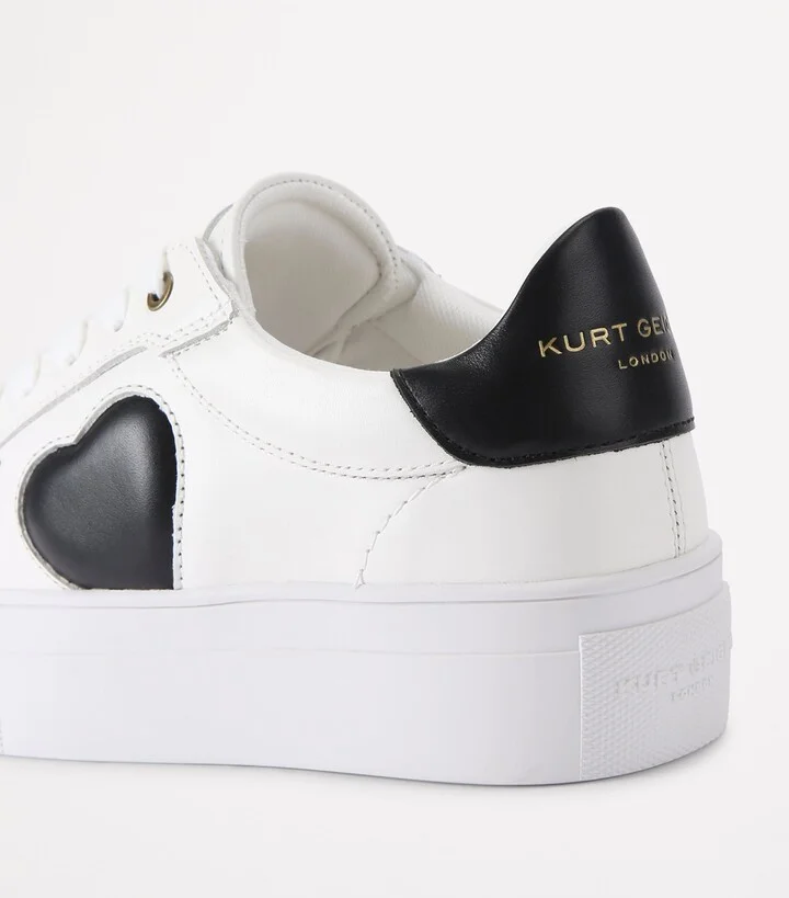 Kurt Geiger London Leather Lana Heart Low-Top Sneakers - Image 2