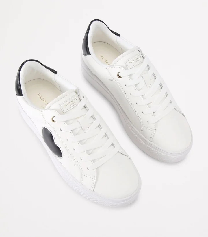 Kurt Geiger London Leather Lana Heart Low-Top Sneakers - Image 4