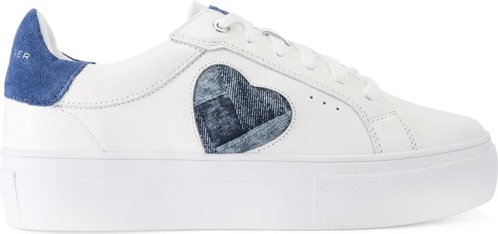 Kurt Geiger London Leather Lana Heart Low-Top Sneakers