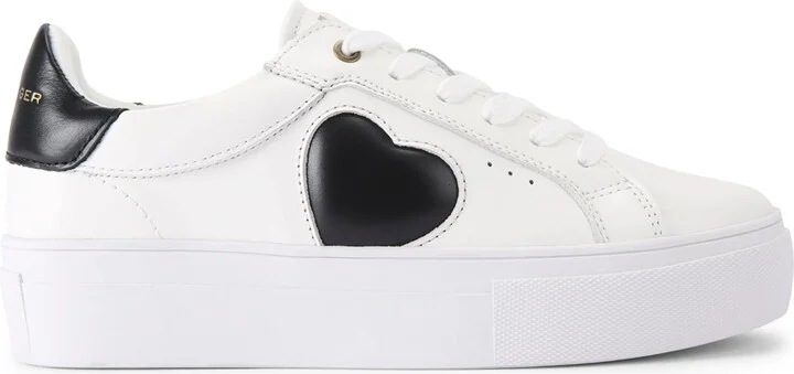 Kurt Geiger London Leather Lana Heart Low-Top Sneakers