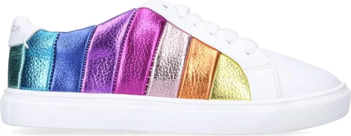 Kurt Geiger London Leather Lane Rainbow Stripe Sneakers - Image 3