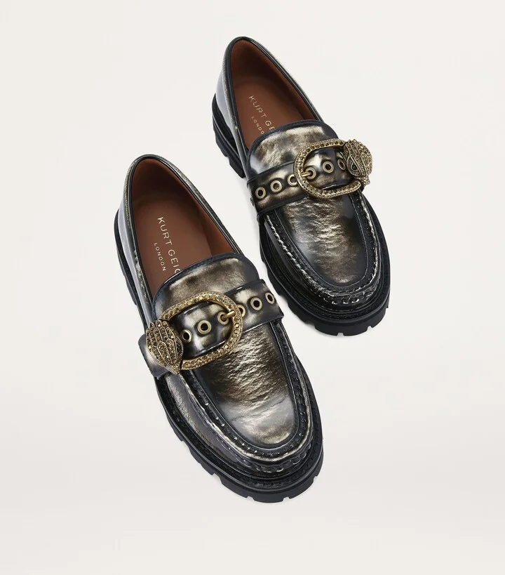 Kurt Geiger London Leather Mayfair Chunky Loafers 55 - Image 4