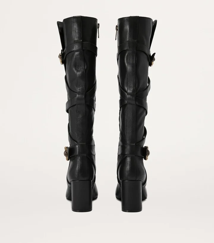 Kurt Geiger London Leather Mayfair Knee-High Boots 80 - Image 2