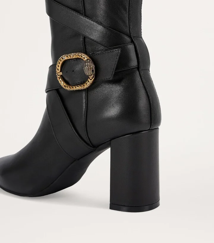 Kurt Geiger London Leather Mayfair Knee-High Boots 80 - Image 4