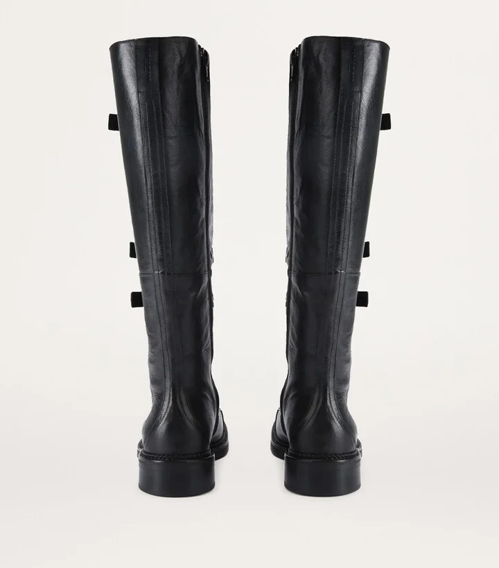 Kurt Geiger London Leather Monument Strap Knee-High Boots - Image 2