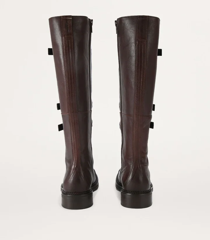 Kurt Geiger London Leather Monument Strap Knee-High Boots - Image 2