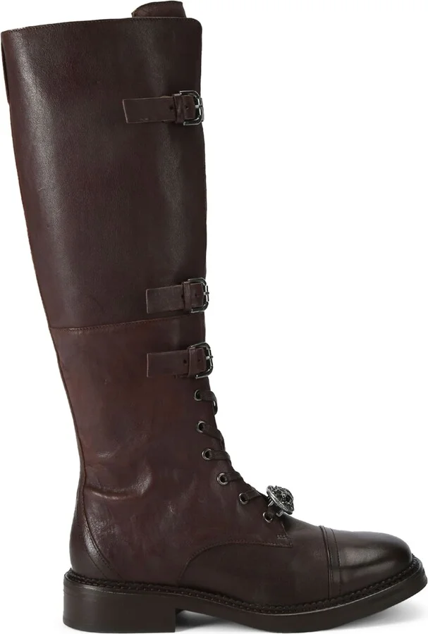 Kurt Geiger London Leather Monument Strap Knee-High Boots