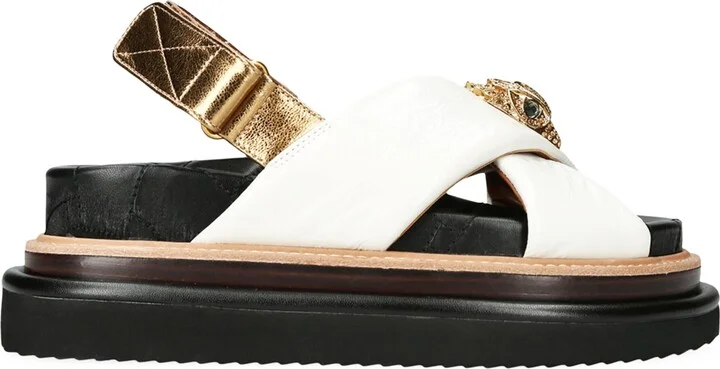 Kurt Geiger London Leather Orson Cross-Strap Sandals - Image 3