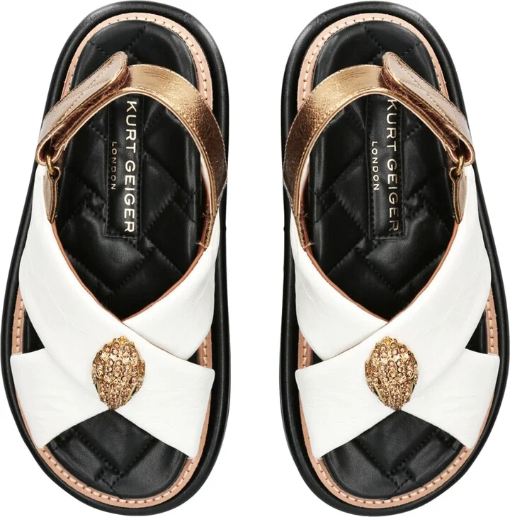 Kurt Geiger London Leather Orson Cross-Strap Sandals - Image 4