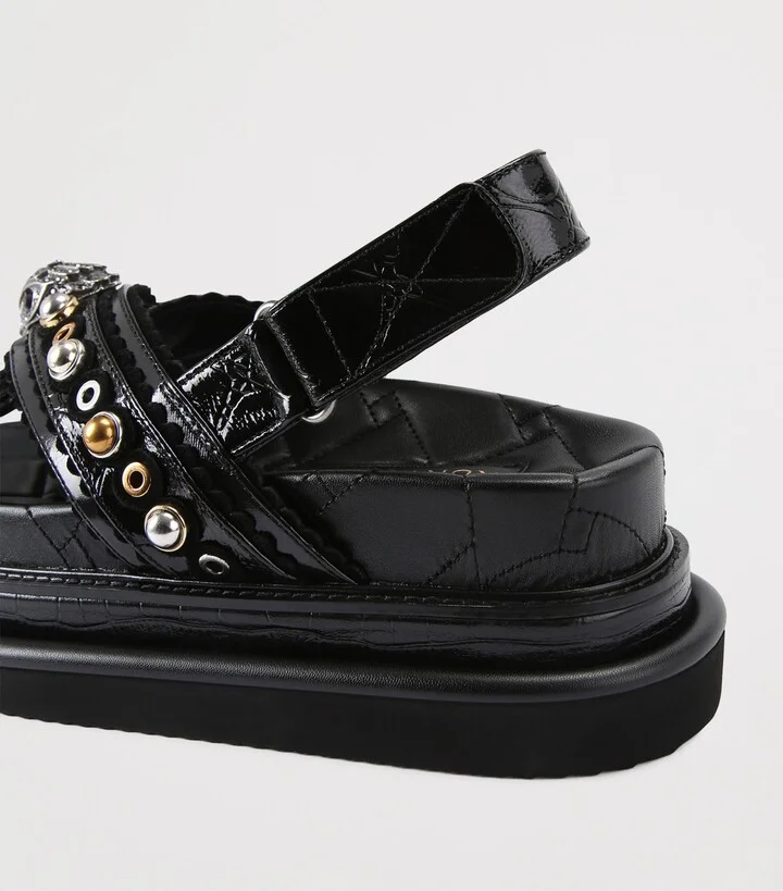 Kurt Geiger London Leather Orson Cross-Strap Sandals - Image 2
