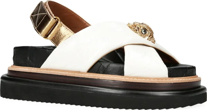 Kurt Geiger London Leather Orson Cross-Strap Sandals