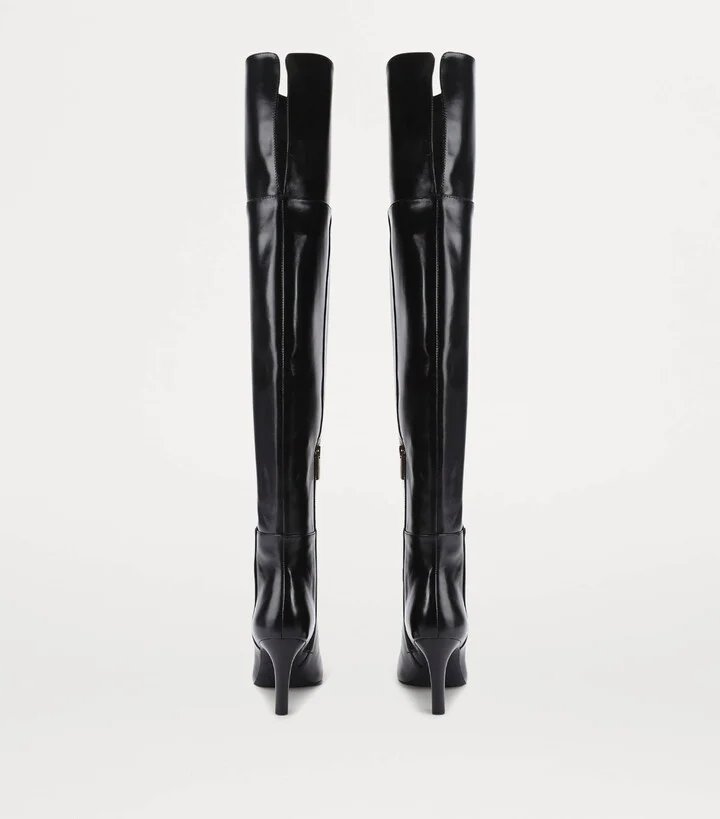 Kurt Geiger London Leather Shoreditch Over-The-Knee Boots 85 - Image 2