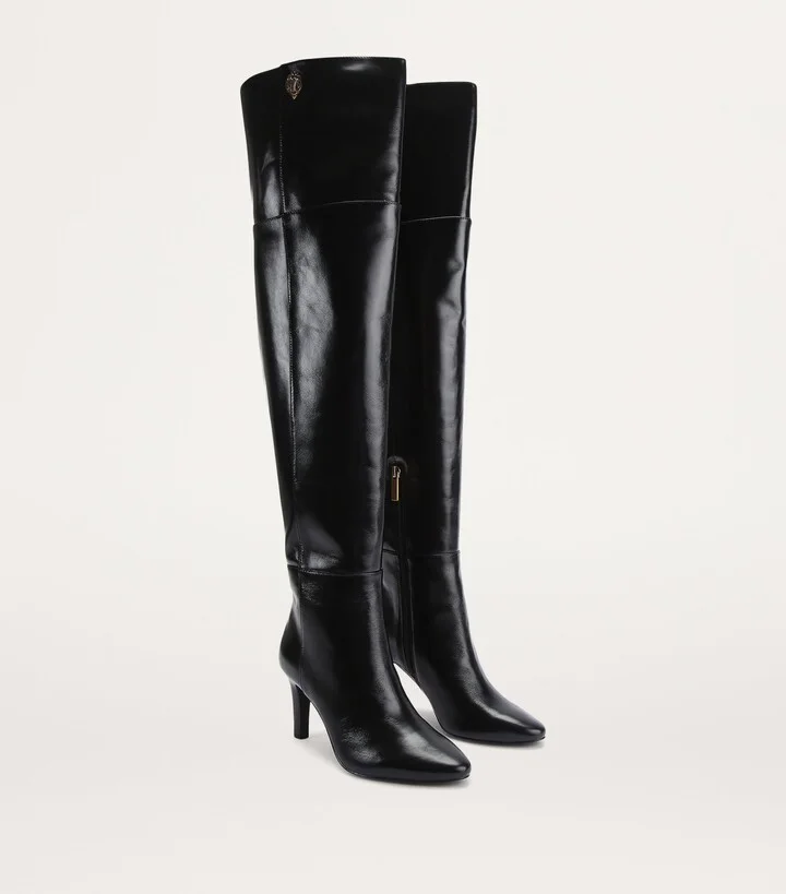 Kurt Geiger London Leather Shoreditch Over-The-Knee Boots 85 - Image 4