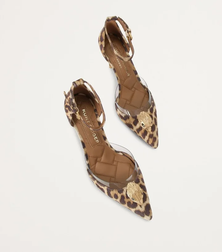 Kurt Geiger London Leopard Print Vinyl Belgravia Court Shoes - Image 3