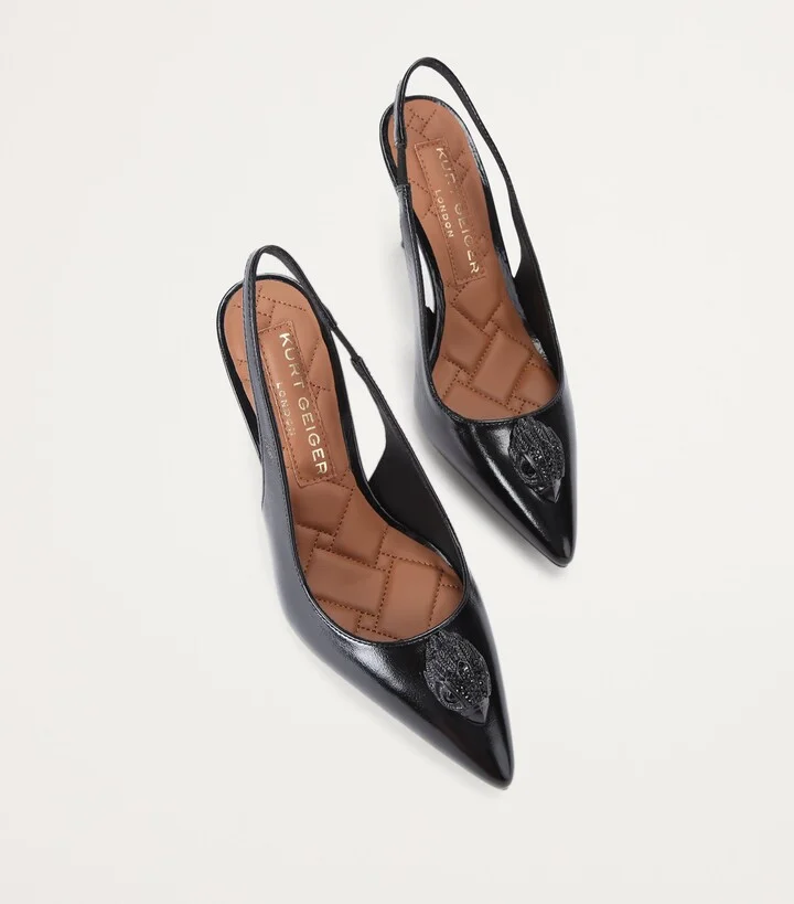 Kurt Geiger London Patent Belgravia Slingback Pumps - Image 3