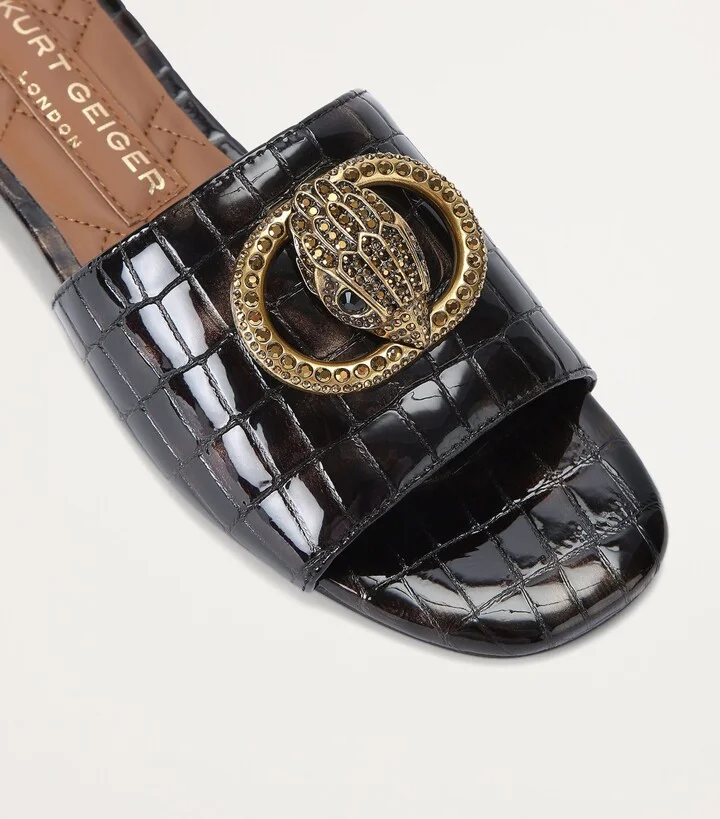 Kurt Geiger London Patent Chelsea Flat Sandals - Image 4