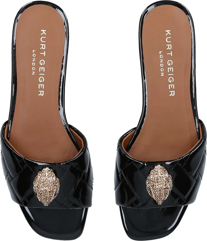Kurt Geiger London Patent Kensington Flat Sandals - Image 4