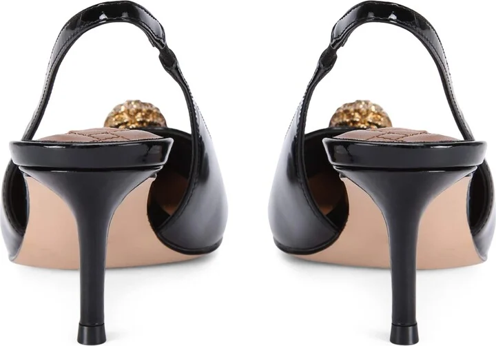 Kurt Geiger London Patent Leather Belgravia Slingback Pumps - Image 2