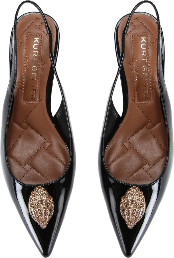 Kurt Geiger London Patent Leather Belgravia Slingback Pumps - Image 4