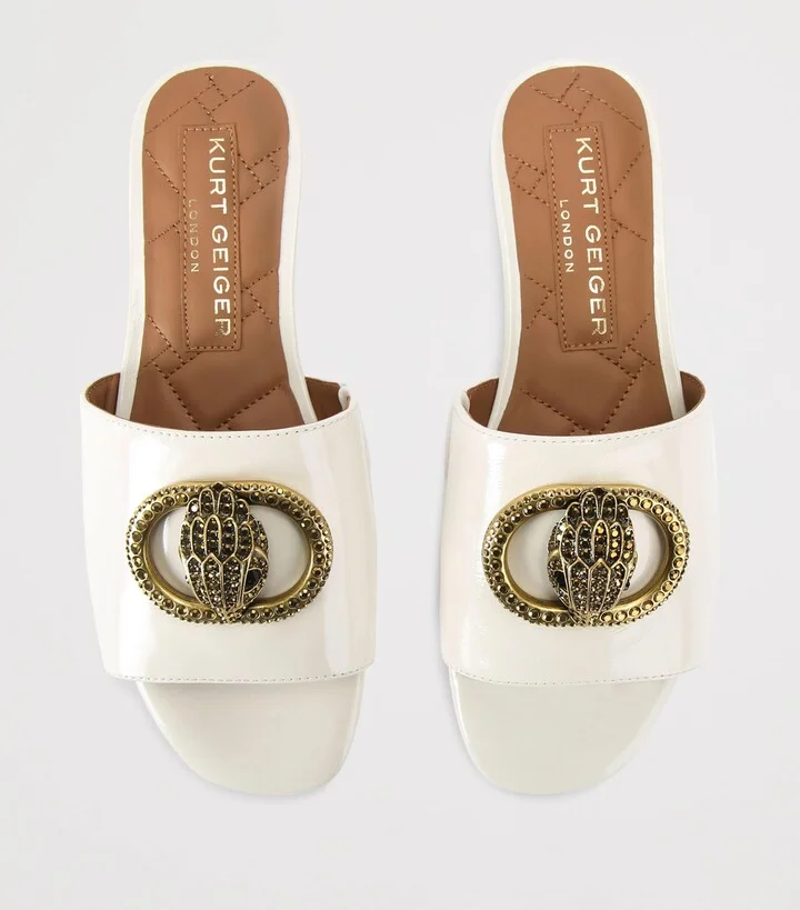 Kurt Geiger London Patent Leather Chelsea Flat Sandals - Image 3