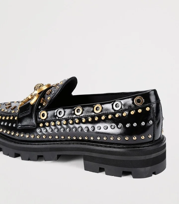 Kurt Geiger London Patent Leather Mansion Stud Loafers - Image 2