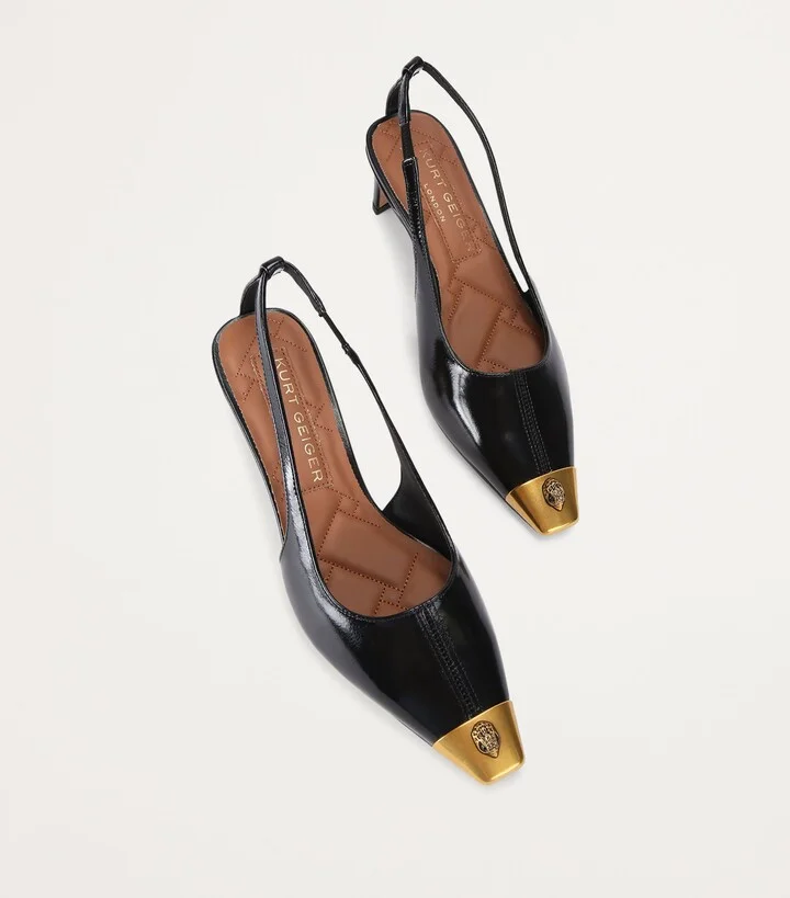 Kurt Geiger London Patent Leather Regent Low Open Pumps - Image 4