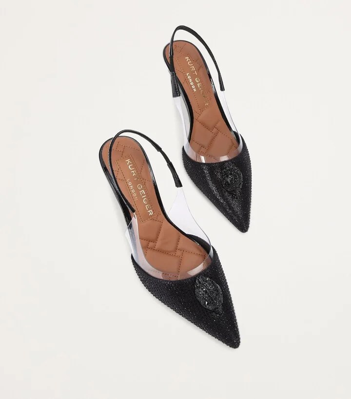 Kurt Geiger London Rhinestone-Embellished Belgravia Slingback Pumps - Image 3