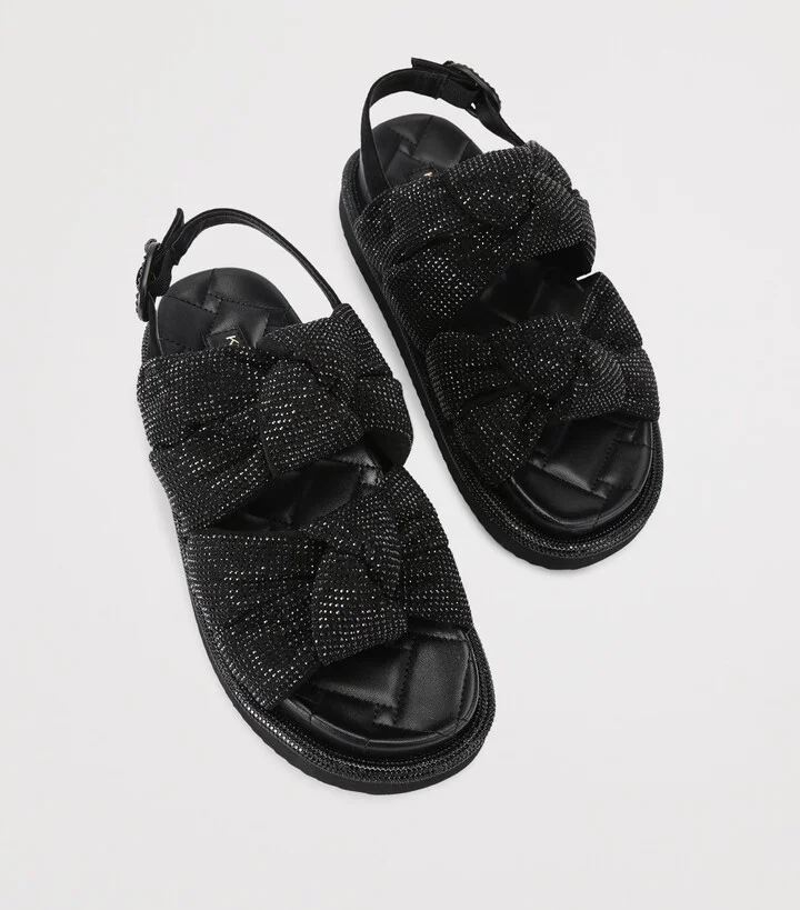 Kurt Geiger London Rhinestone Orson Crossover Sandals - Image 4
