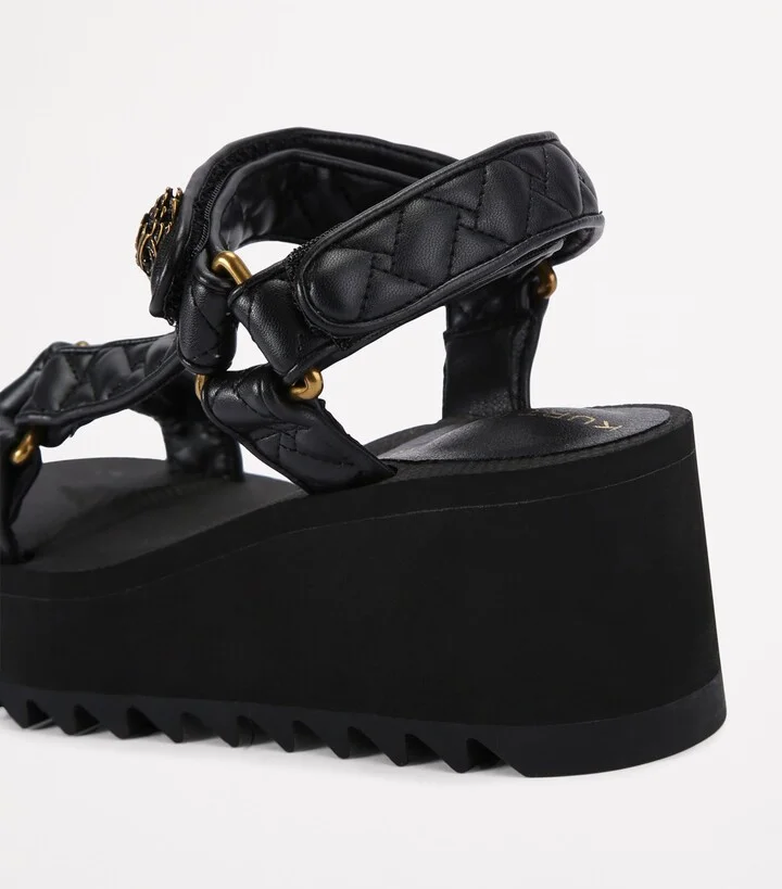 Kurt Geiger London Satin Orion Wedge Sandals - Image 2