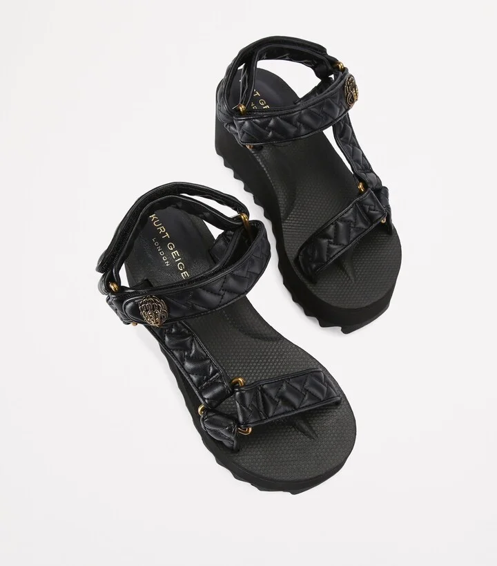 Kurt Geiger London Satin Orion Wedge Sandals - Image 4
