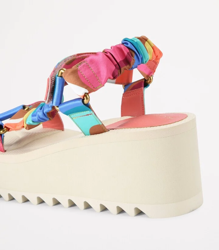 Kurt Geiger London Satin Orion Wedge Sandals - Image 2