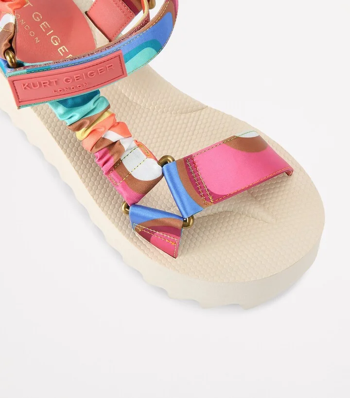 Kurt Geiger London Satin Orion Wedge Sandals - Image 3