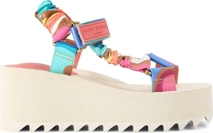Kurt Geiger London Satin Orion Wedge Sandals