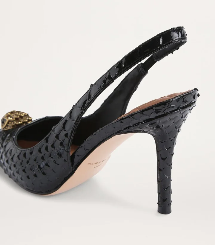 Kurt Geiger London Snake-Effect Belgravia Slingback Pumps - Image 2