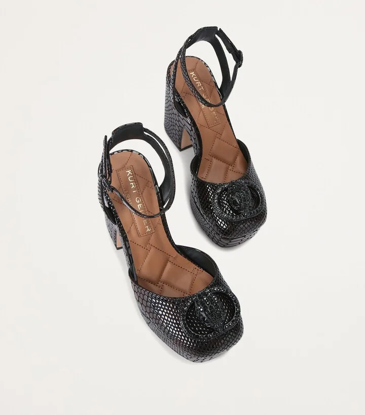 Kurt Geiger London Snake-Effect Chelsea Platform Heels - Image 3
