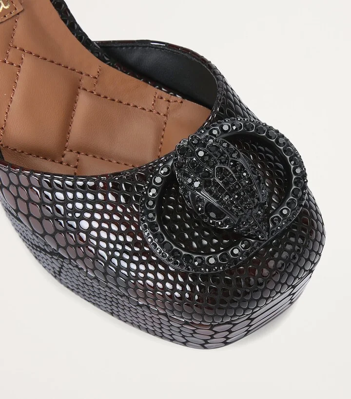 Kurt Geiger London Snake-Effect Chelsea Platform Heels - Image 4