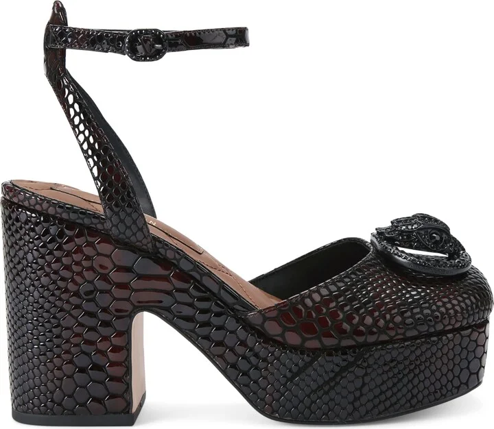 Kurt Geiger London Snake-Effect Chelsea Platform Heels