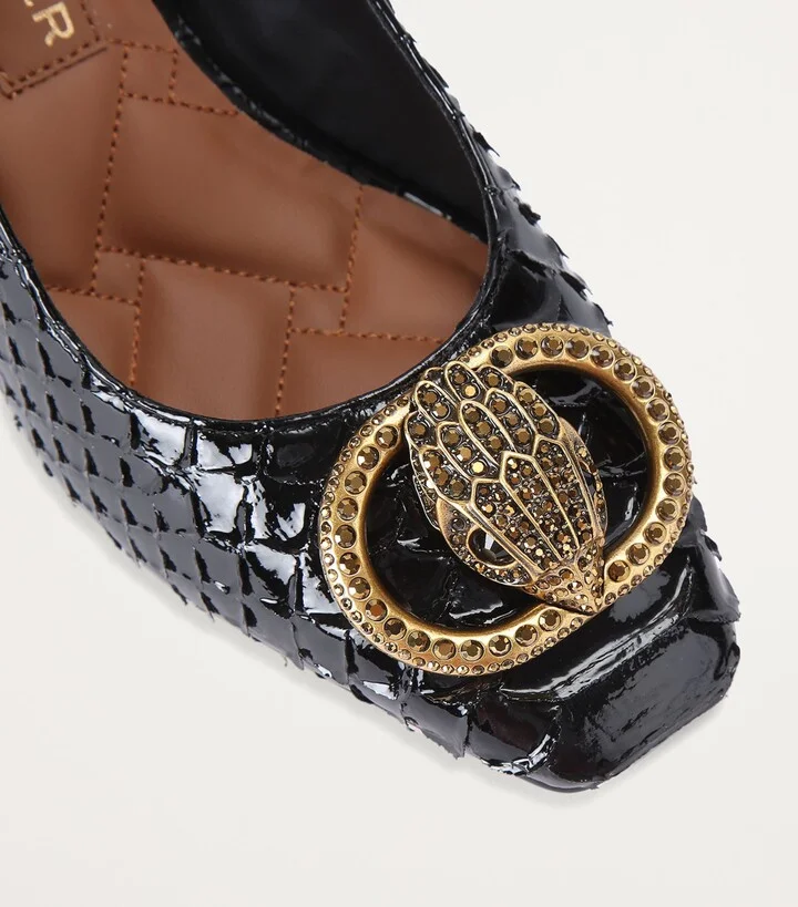 Kurt Geiger London Snake-Effect Chelsea Slingback Pumps - Image 4