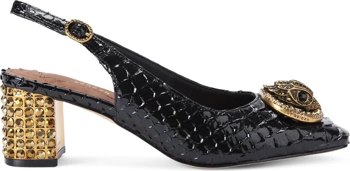 Kurt Geiger London Snake-Effect Chelsea Slingback Pumps