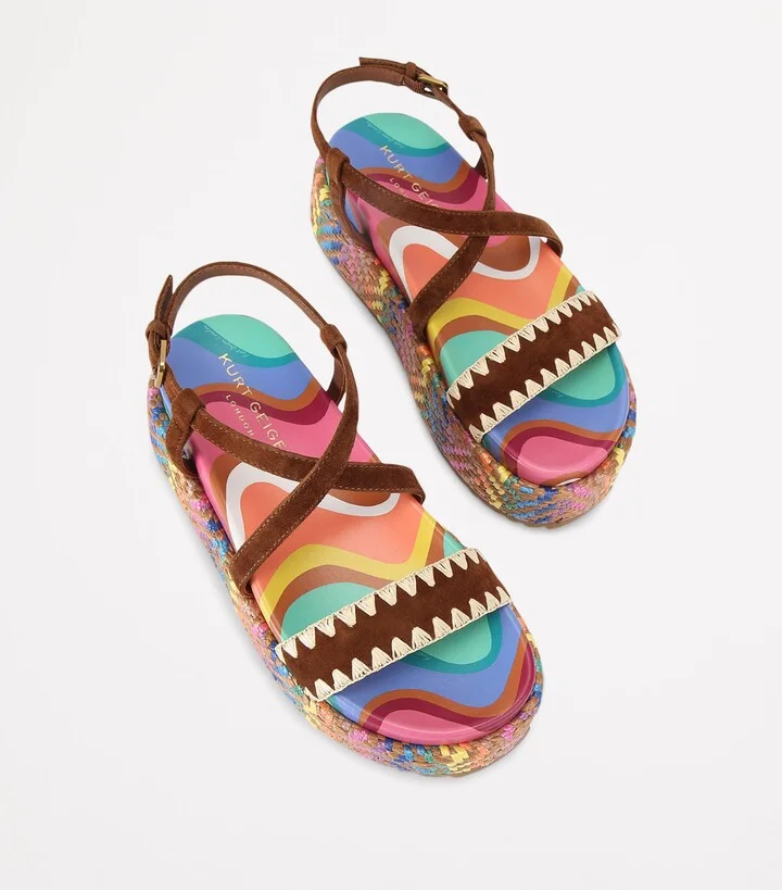 Kurt Geiger London Suede Chelsea Flatform Sandals - Image 4