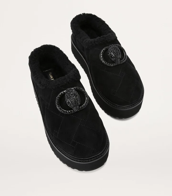 Kurt Geiger London Suede Chelsea Flatform Slippers - Image 4