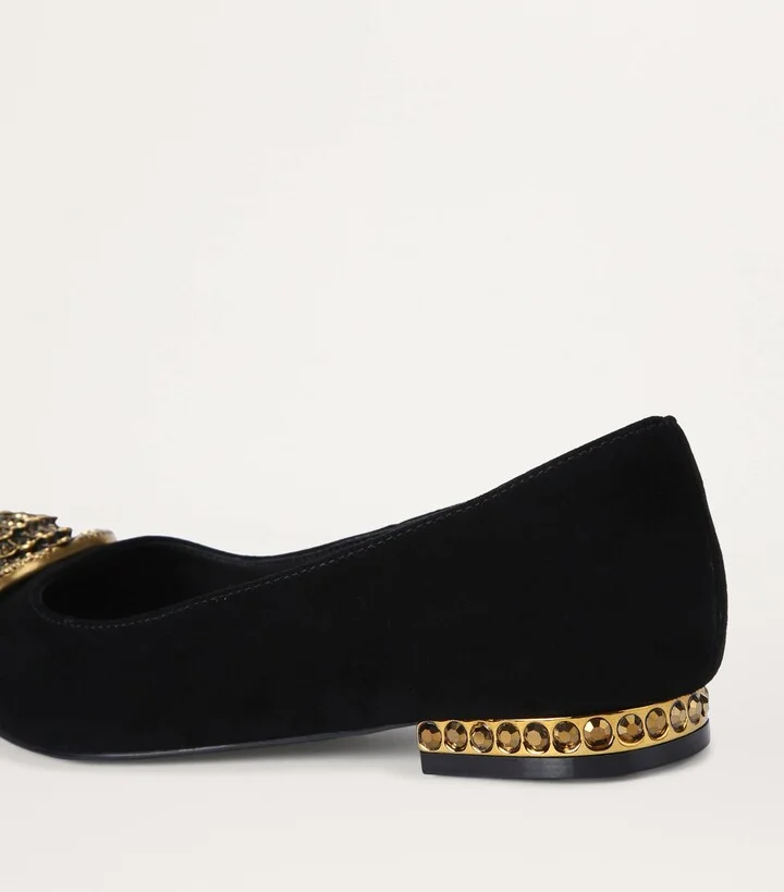 Kurt Geiger London Suede Chelsea Pointed Ballet Flats - Image 2