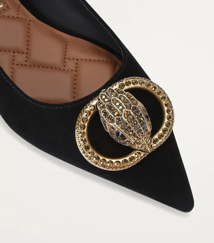 Kurt Geiger London Suede Chelsea Pointed Ballet Flats - Image 4