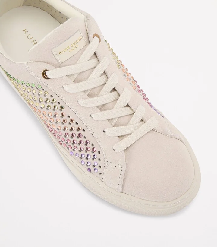 Kurt Geiger London Suede Crystal Laney Sneakers - Image 3