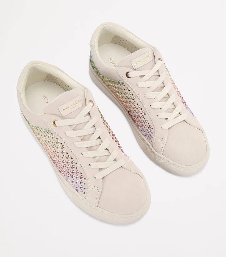 Kurt Geiger London Suede Crystal Laney Sneakers - Image 4