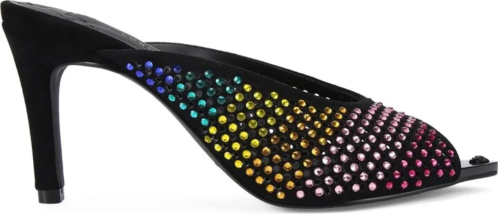 Kurt Geiger London Suede Embellished Heeled Mules