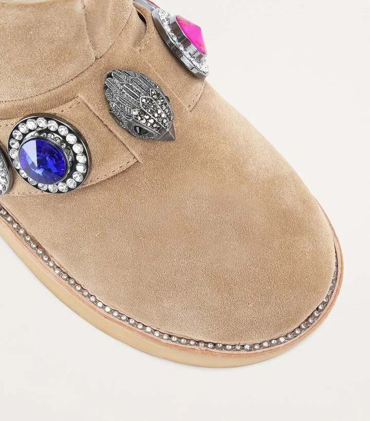 Kurt Geiger London Suede Embellished Octavia Boots - Image 4