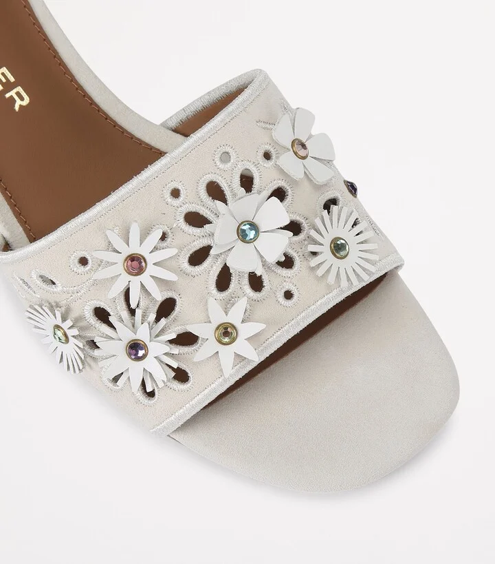 Kurt Geiger London Suede Flower Low Sandals 30 - Image 3