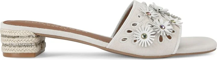 Kurt Geiger London Suede Flower Low Sandals 30