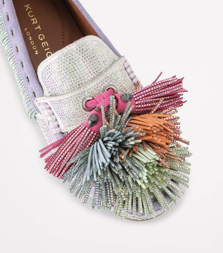 Kurt Geiger London Suede Pom-Pom Loafers - Image 3